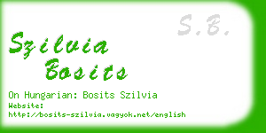 szilvia bosits business card